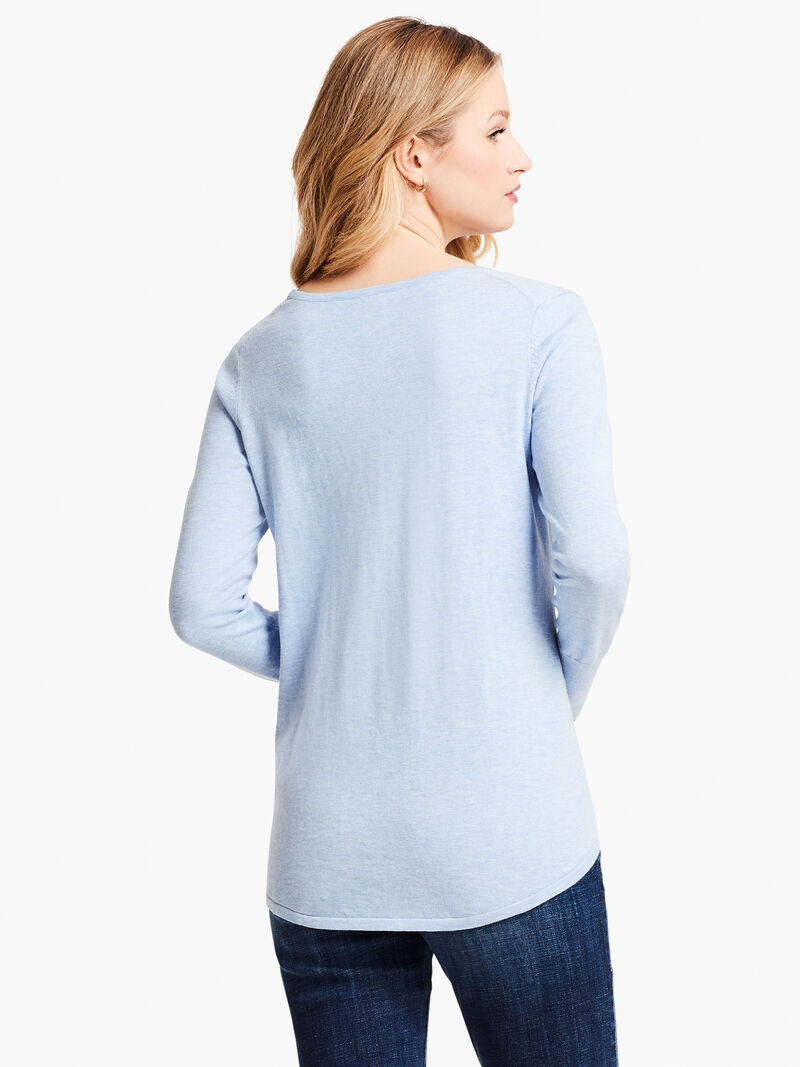 Woman Wears Vital V Neck Sweater image number 2