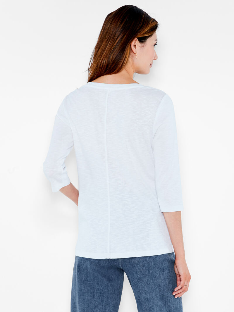 Woman Wears NZT 3/4 Sleeve Boat Tee image number 2