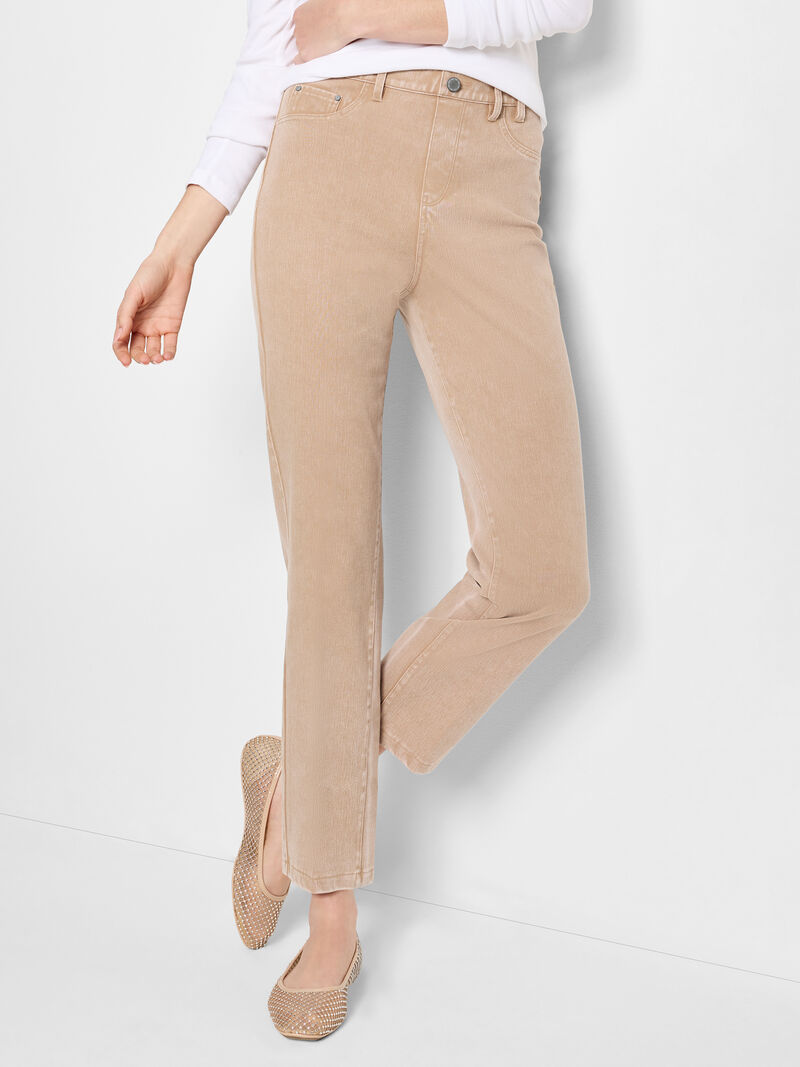 28" Recess Straight Knit Ankle Pull On Jeans