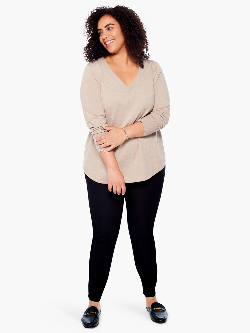 Woman Wears Vital V Neck Sweater image number 3