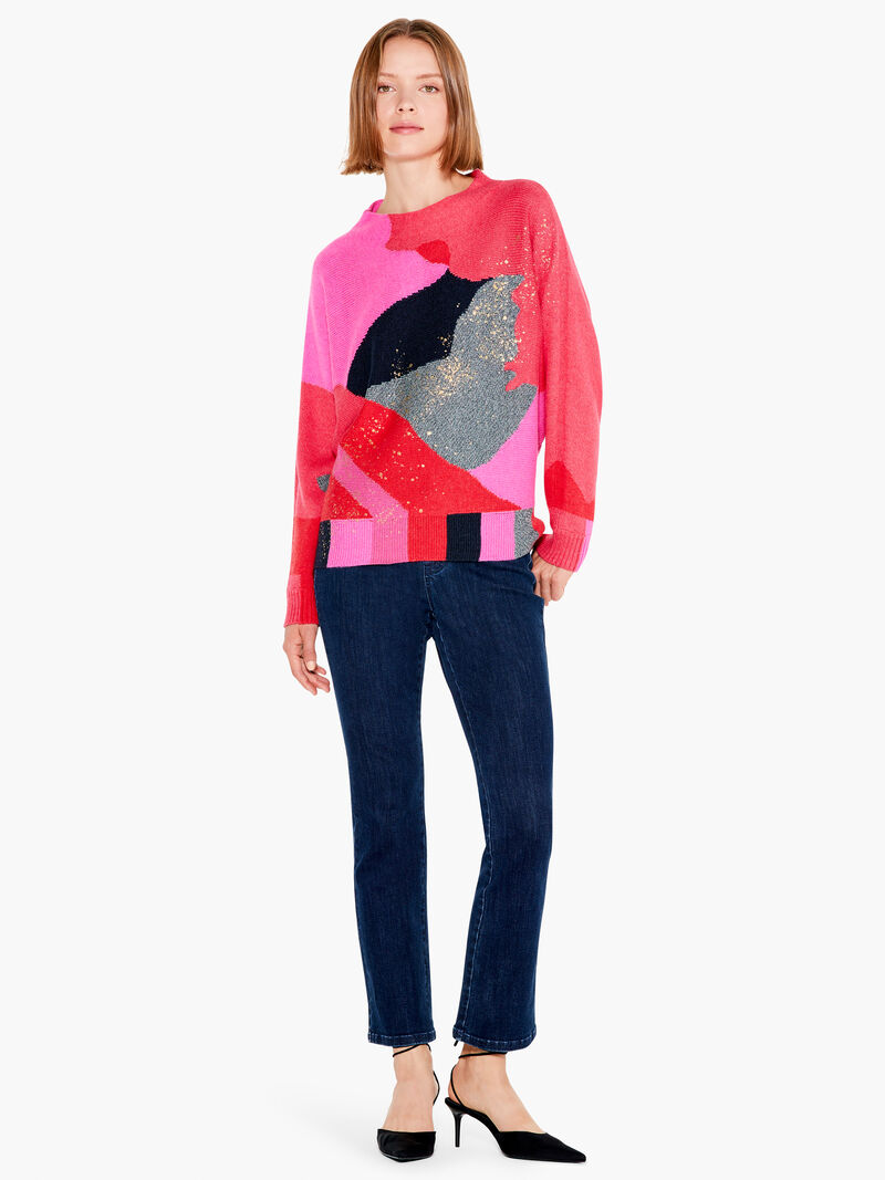 Woman Wears Soft Sparkles Sweater image number 4