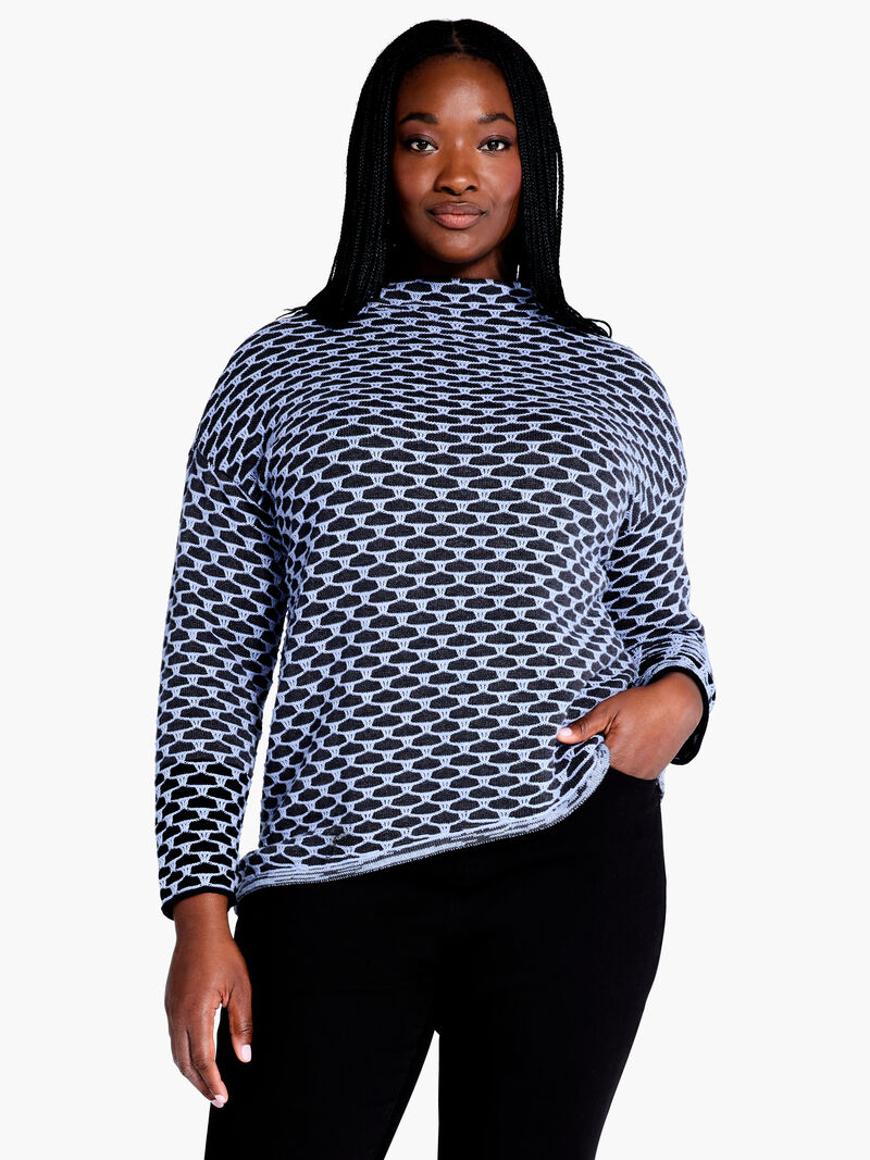 Woman Wears Pixel Play Sweater image number 3