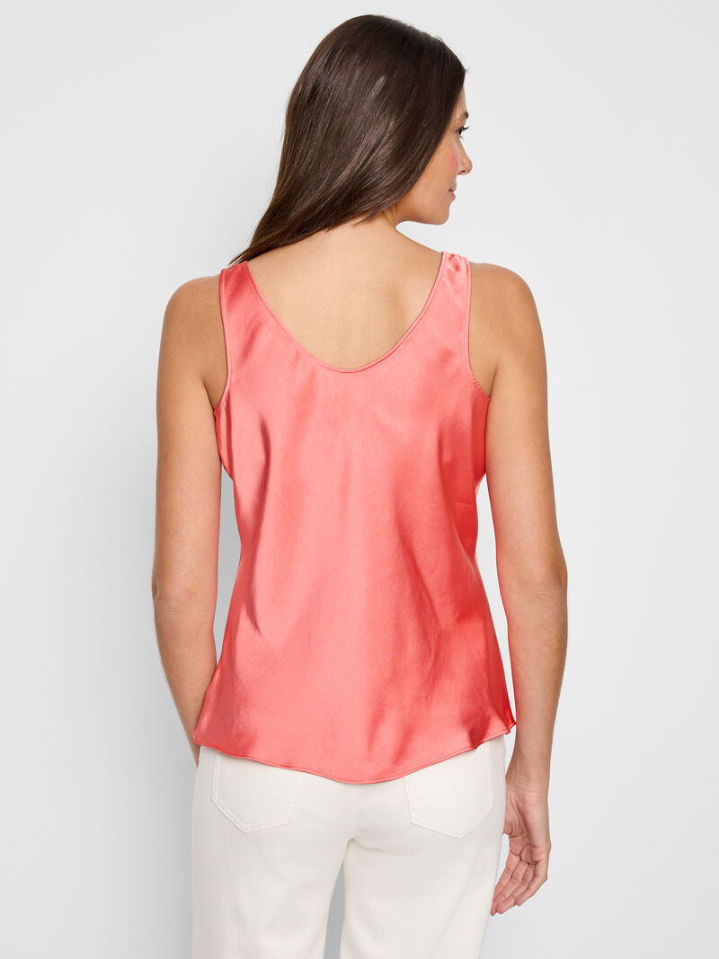 Woman Wears Day Gloss Woven Scoop Tank image number 3