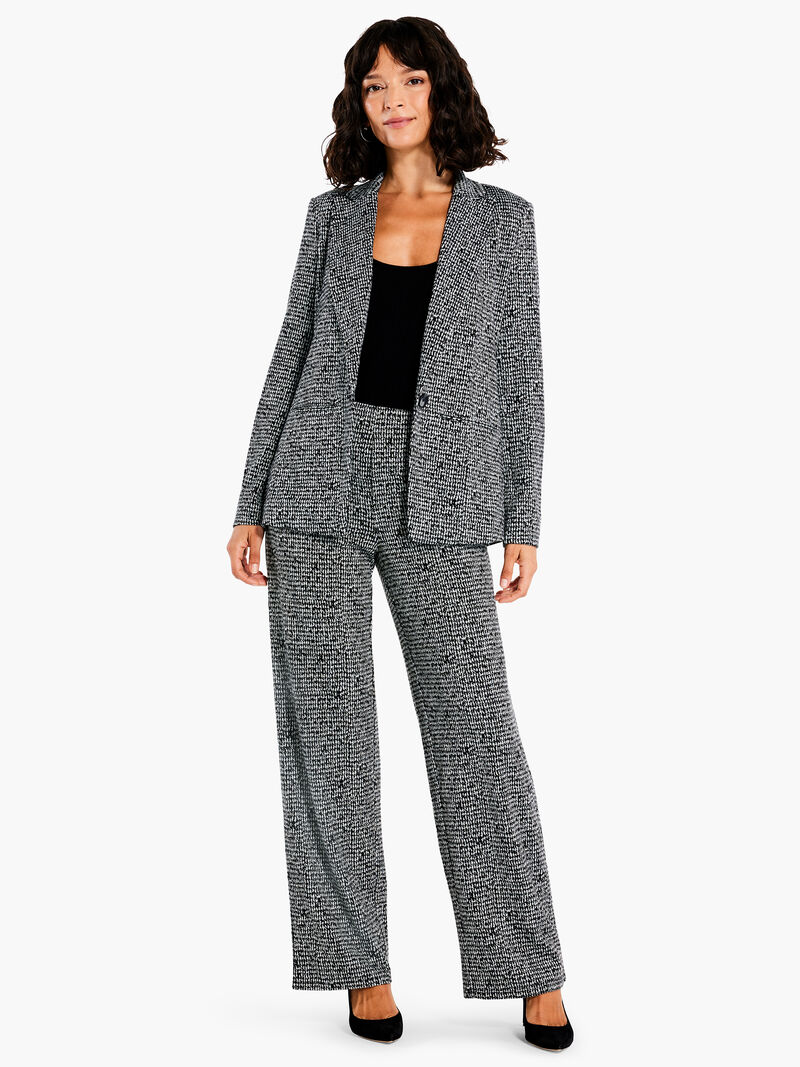 Woman Wears Etched Tweed Knit Blazer image number 3
