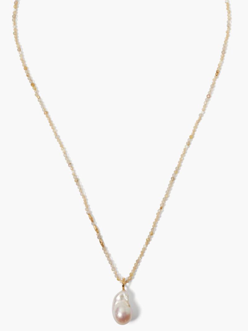 Woman Wears Chan Luu - Pearl Iolite Beaded Necklace image number 0