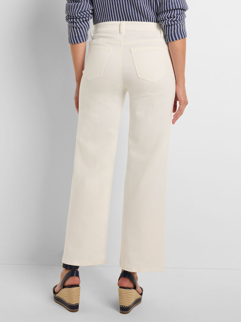 Woman Wears 28" Wide Leg Weekend Jeans image number 3