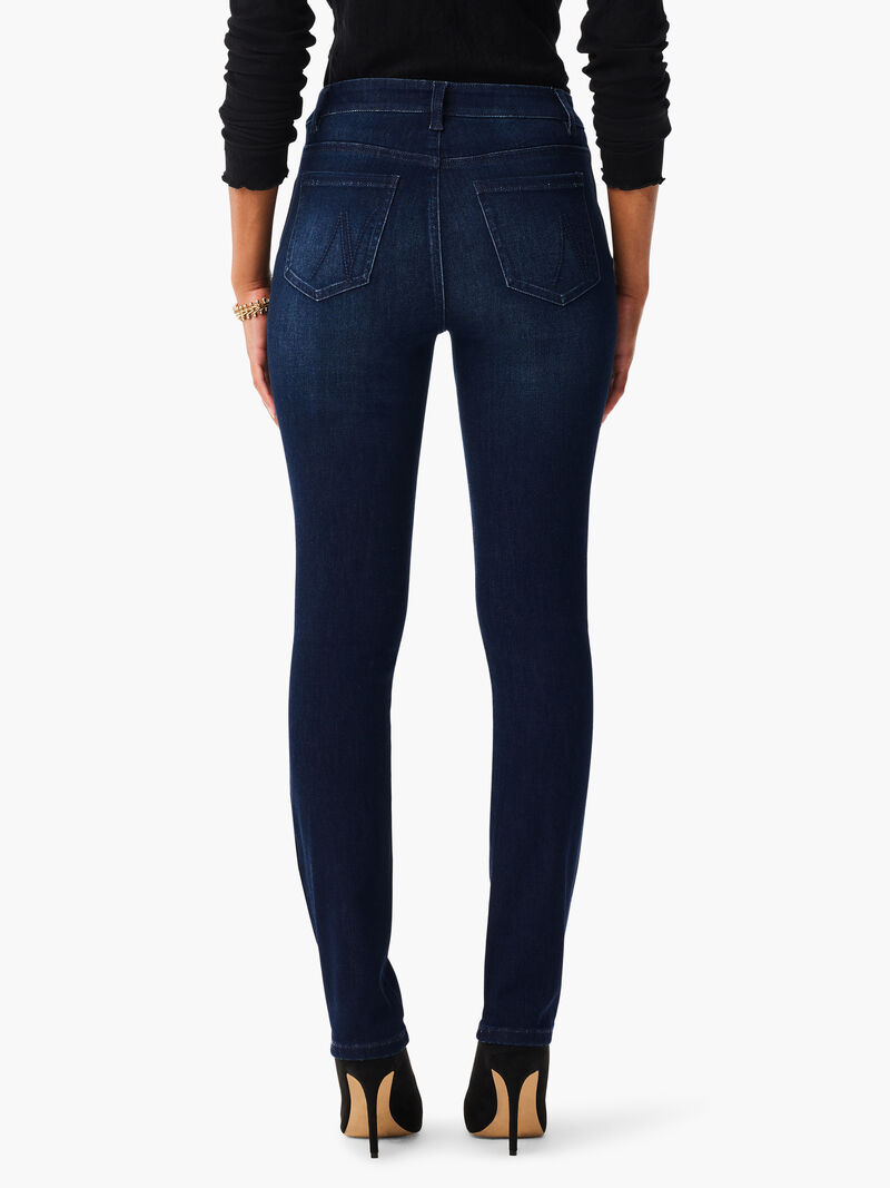 Woman Wears NZ Denim 31" Mid Rise Slim Tuxedo Jean image number 3