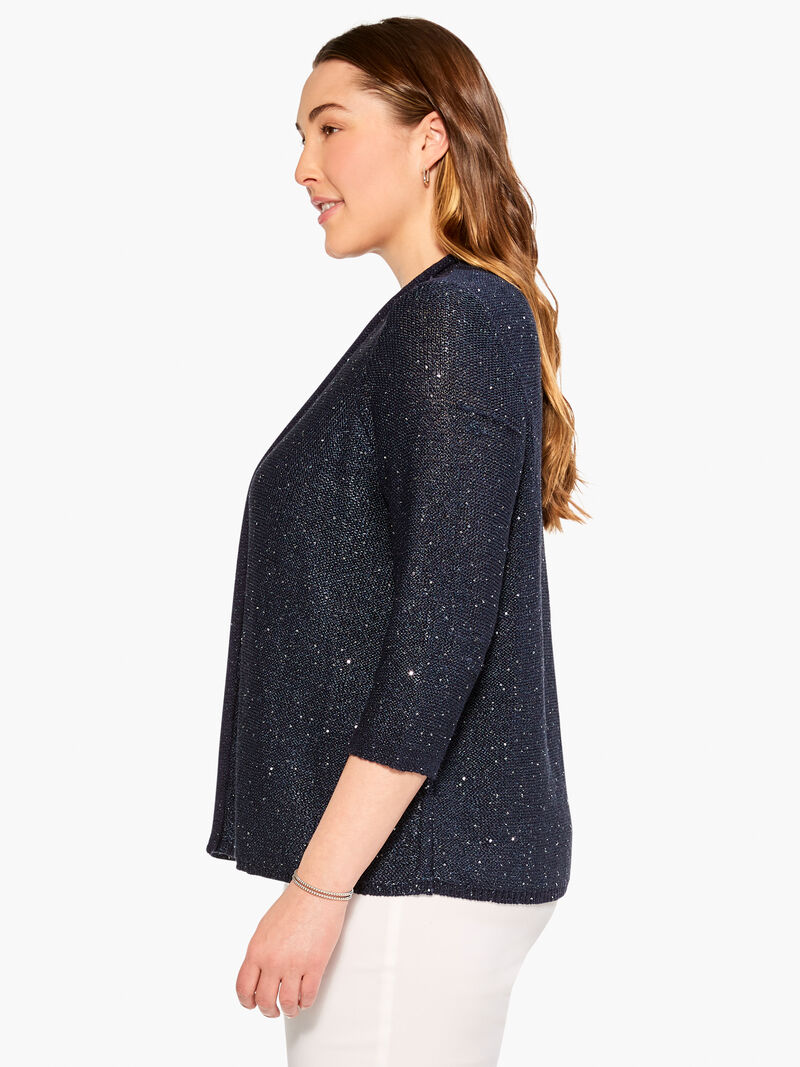 Woman Wears Sequin Cardigan image number 1