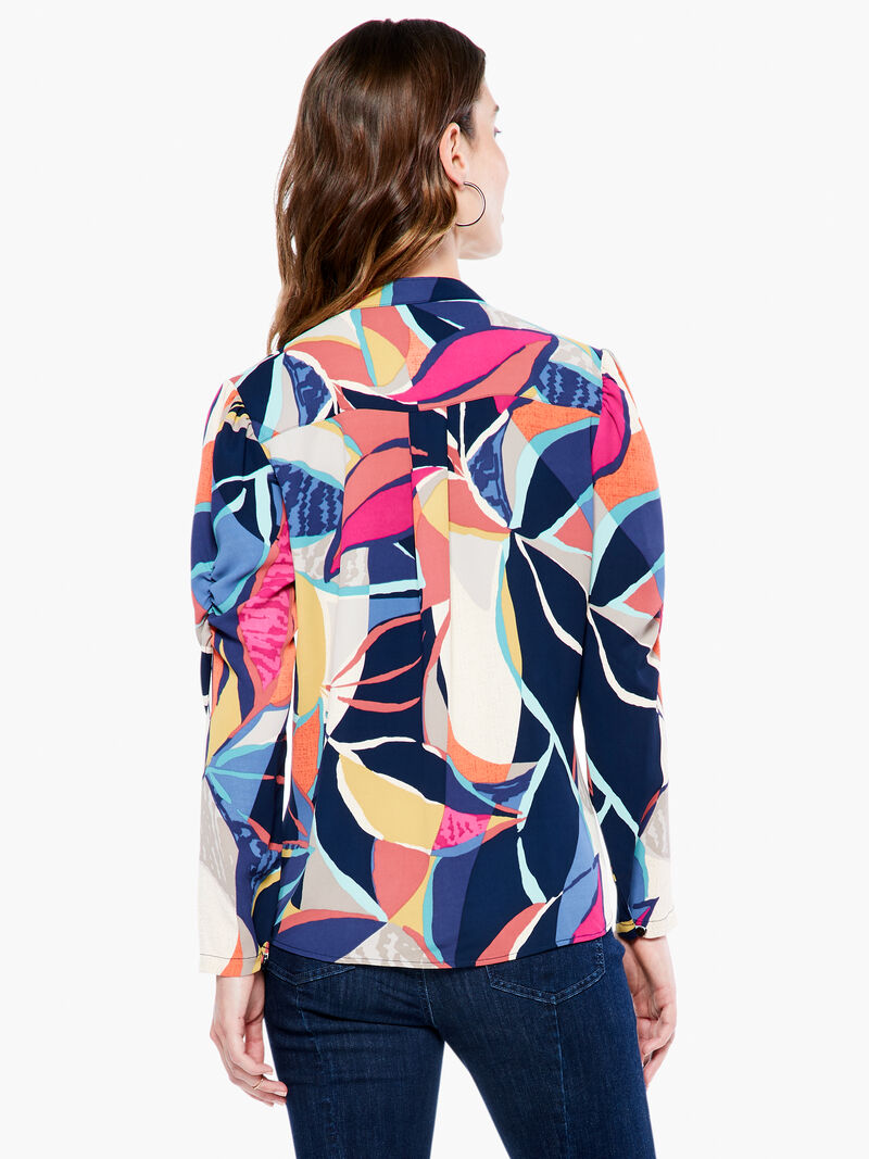 Woman Wears Jigsaw Leaf Top image number 2