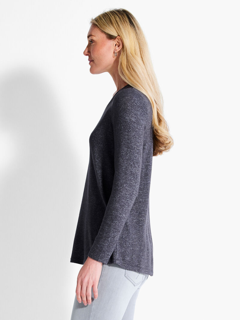 Woman Wears NZT Sweet Dreams Long Sleeve V Tee image number 2