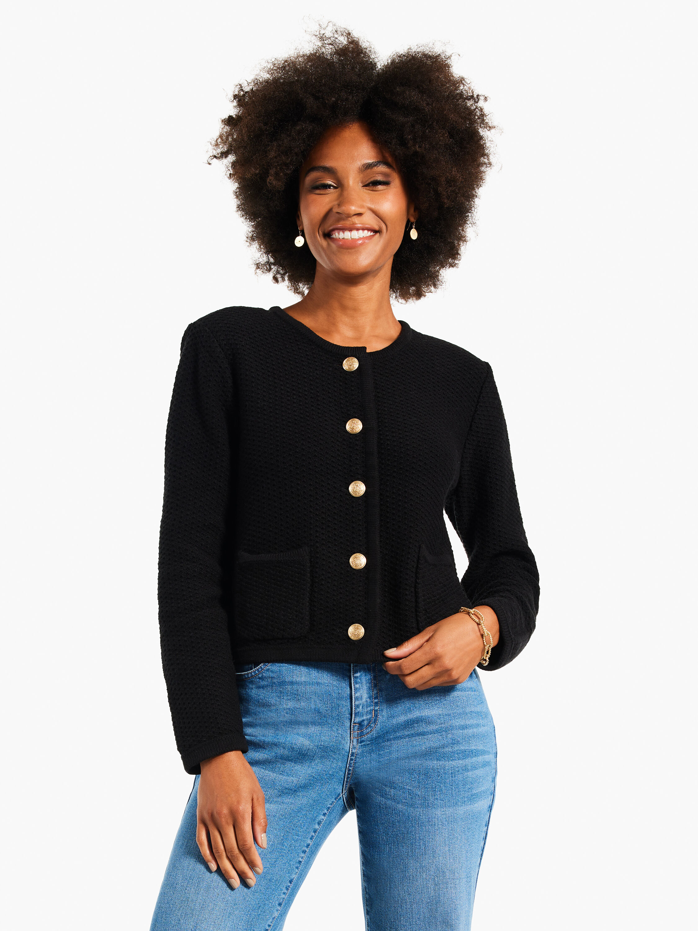 Gilded Texture Sweater Jacket NIC ZOE