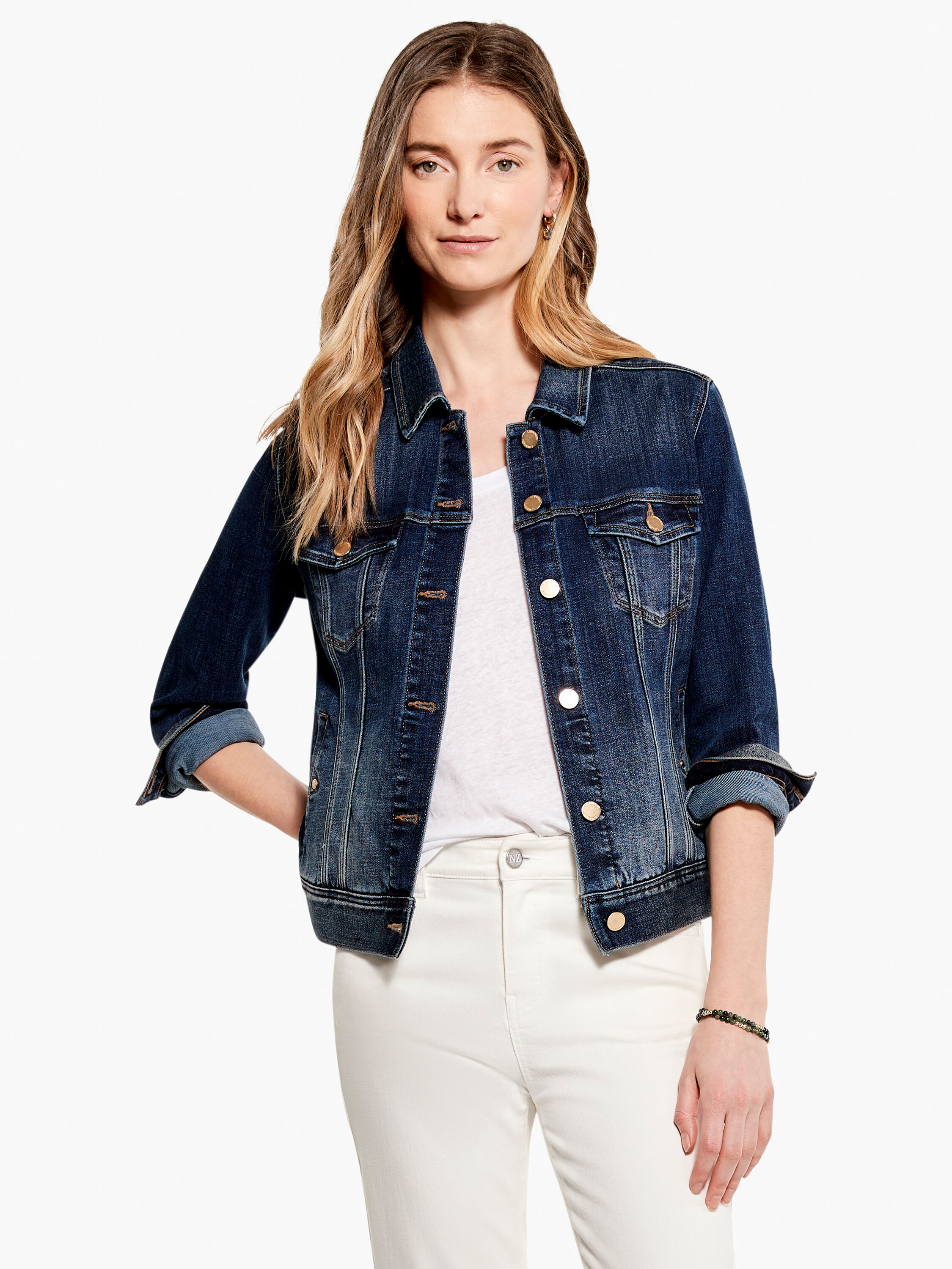 Liverpool denim moto jacket on sale