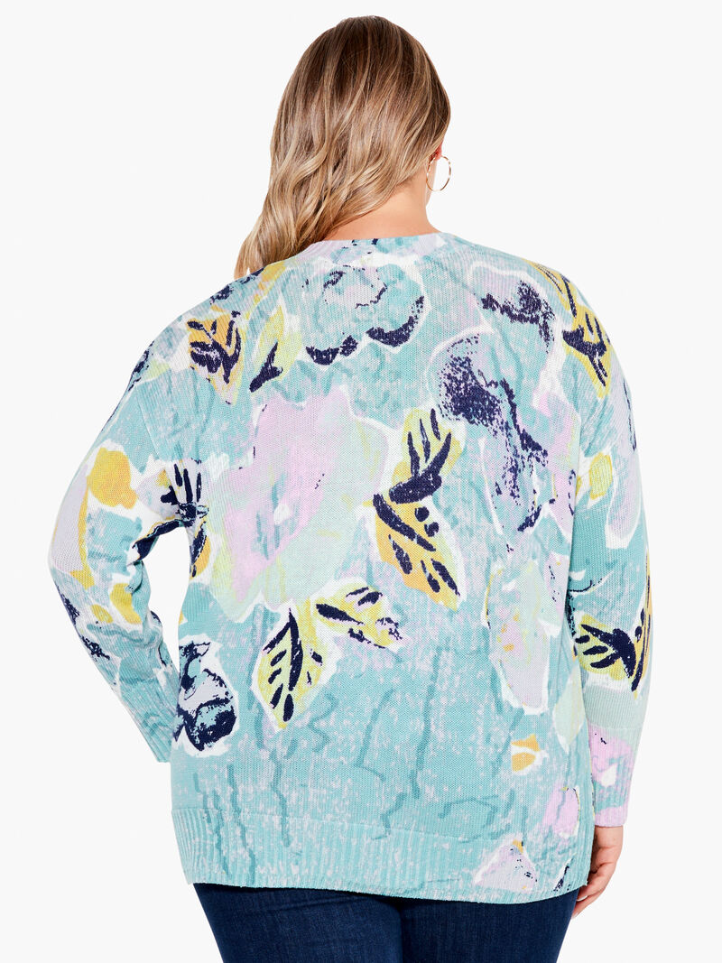 Woman Wears Greenhouse Garden Sweater image number 2