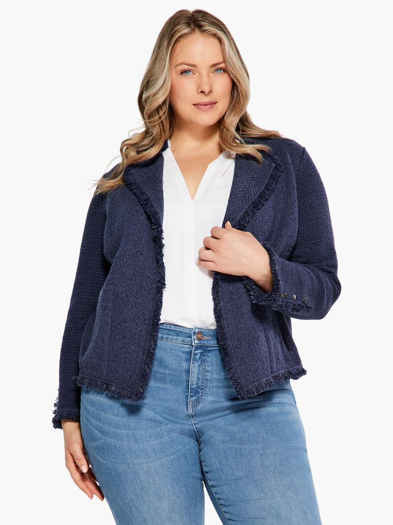 Woman Wears Fringe Mix Jacket image number 0