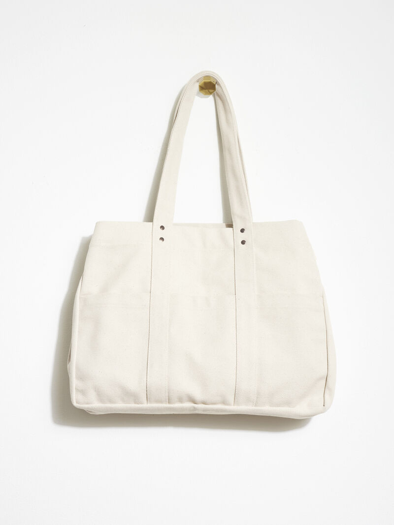 Woman Wears Floral Society Canvas Utility Tote image number 0