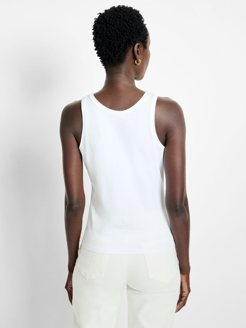 Woman Wears High Neck Perfect Tank image number 3