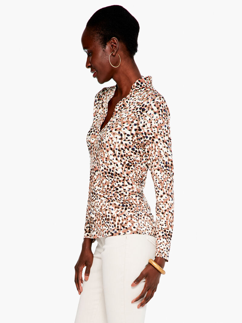 Woman Wears Forest Spot Top image number 1