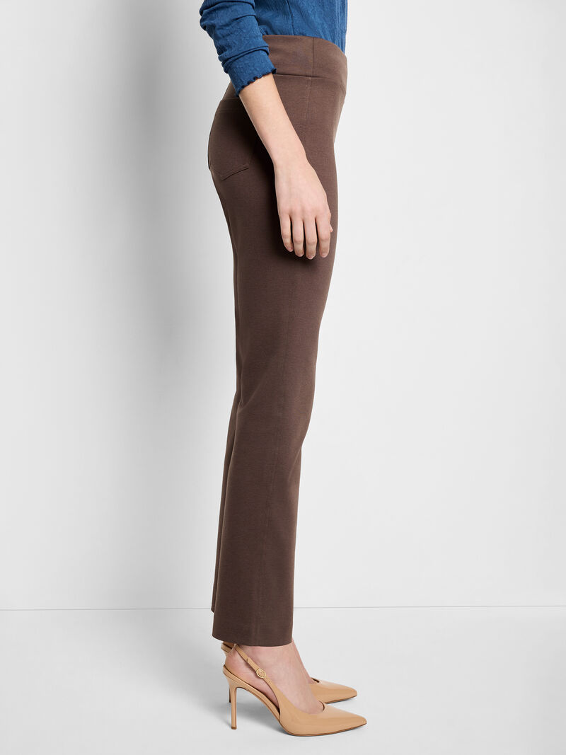 Woman Wears 29.5" Copley Straight Drapey Ponte Pant image number 2