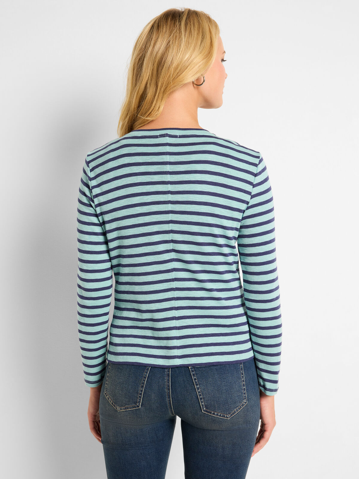 Striped Snap Front Cardigan