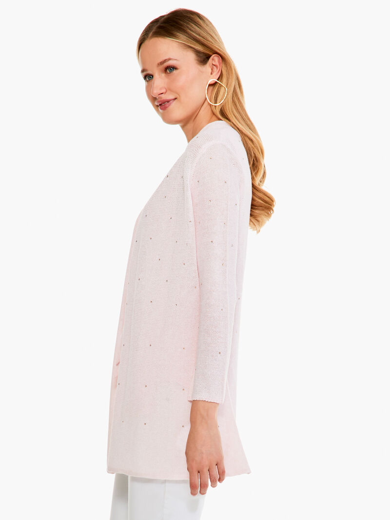 Woman Wears Seaside Sparkle Cardigan image number 2