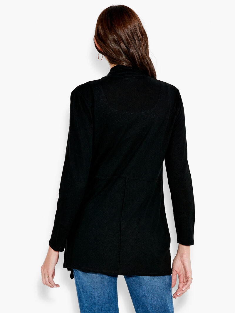 Woman Wears NZT Long Sleeve Drape Cardigan image number 2