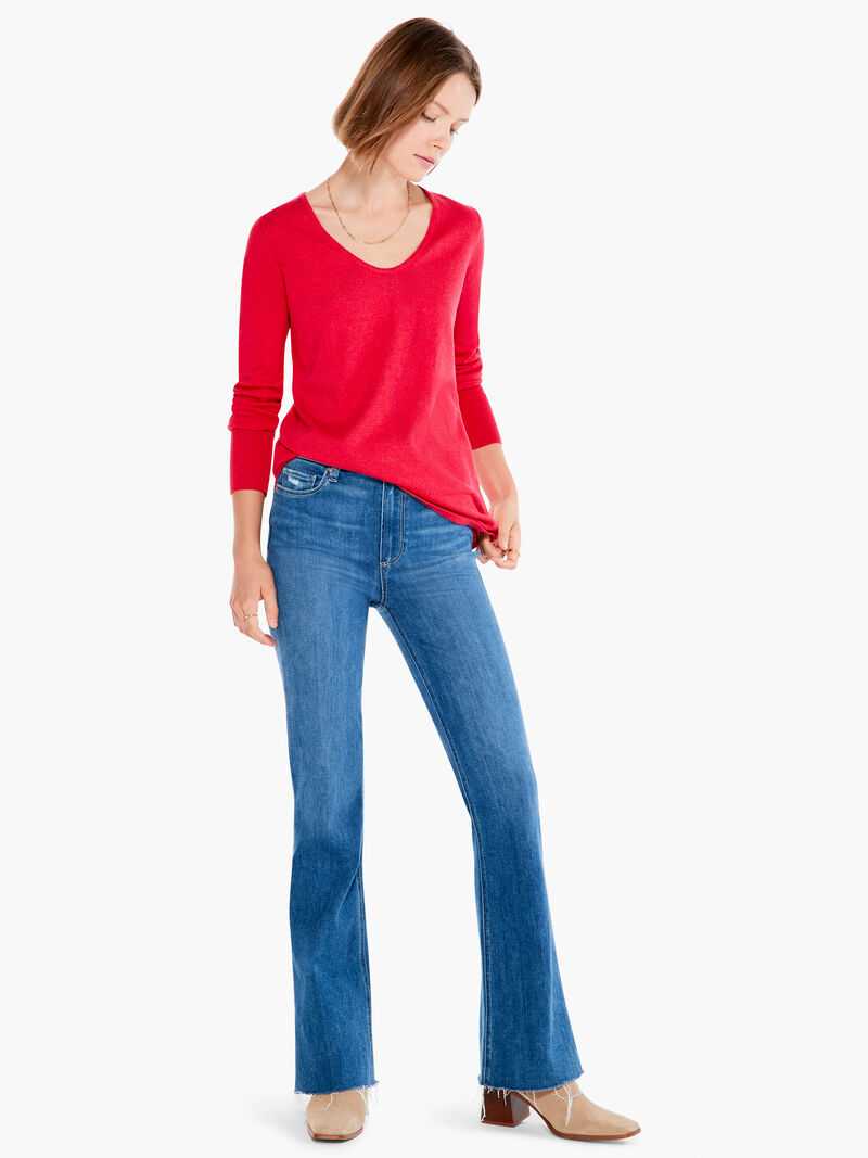 Woman Wears Vital V Neck Sweater image number 3