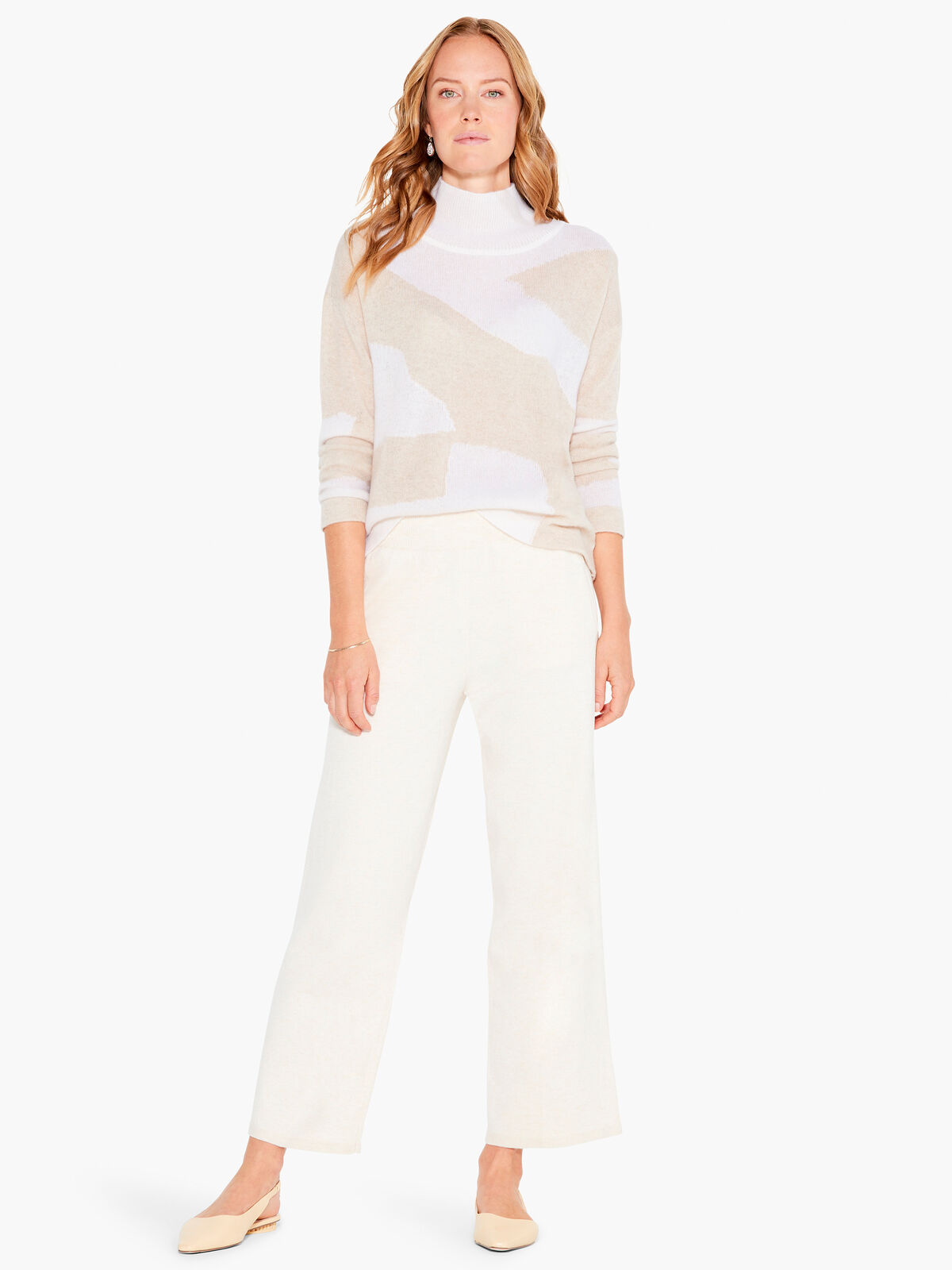 Cascading Blues Cashmere Sweater