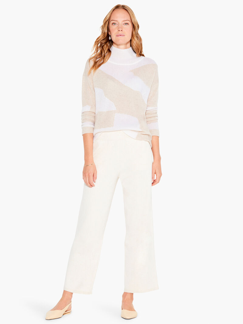 Woman Wears Cascading Blues Cashmere Sweater image number 3
