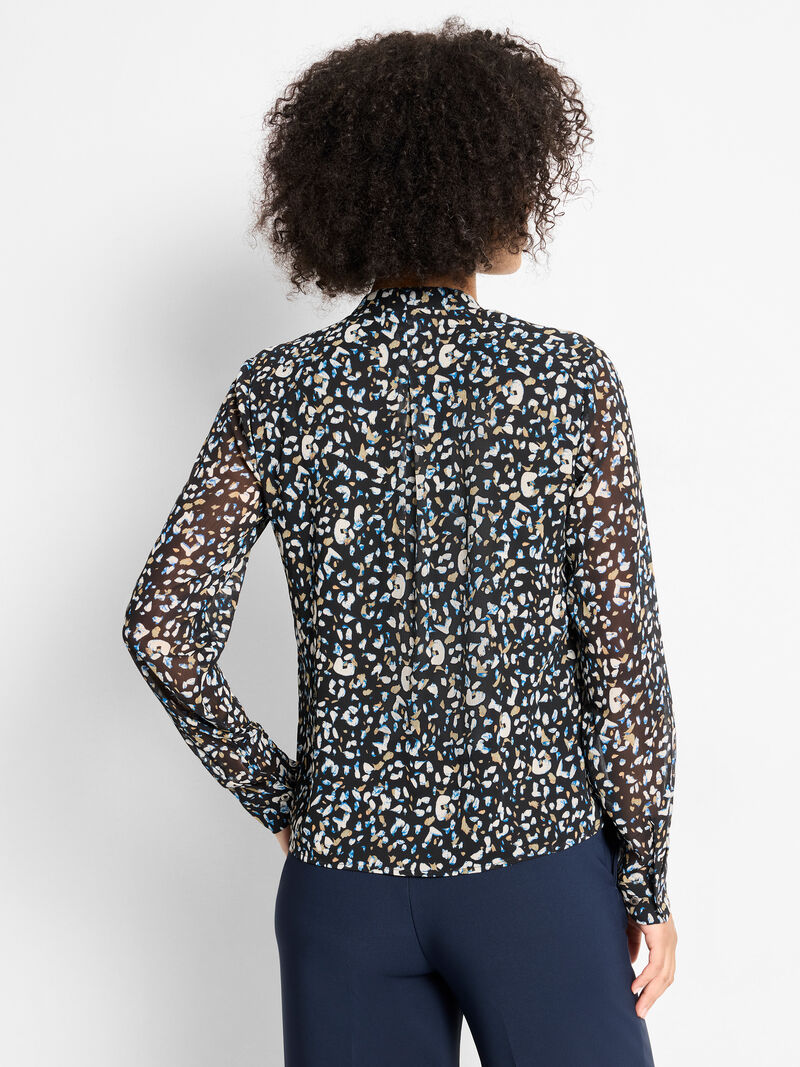 Woman Wears Femme Cheetah Tucked Top image number 3