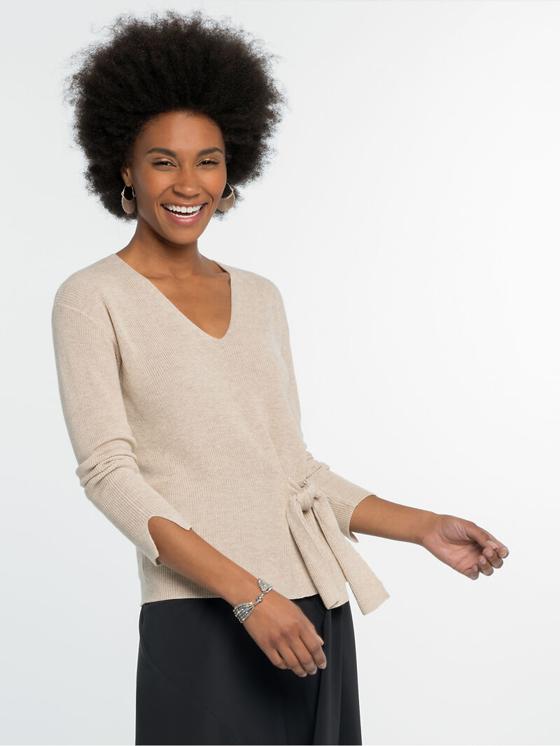 
                    Flaunt Tie Sweater