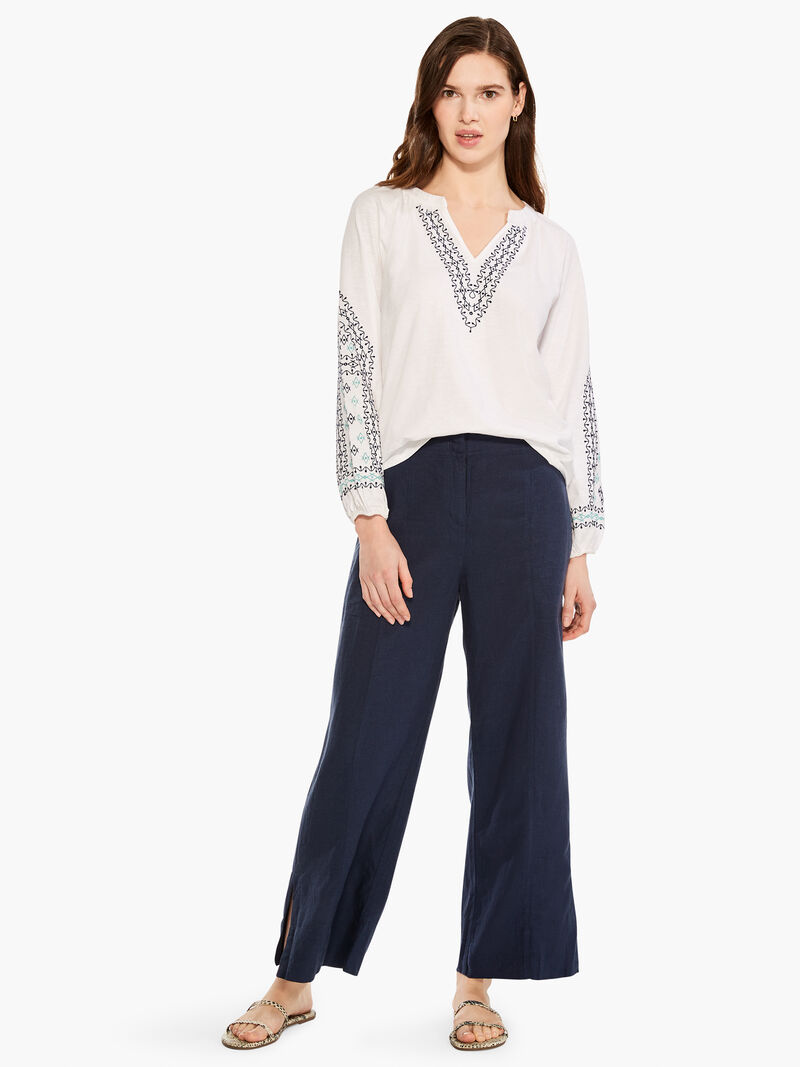 Woman Wears Embroidered Solstice Top image number 3