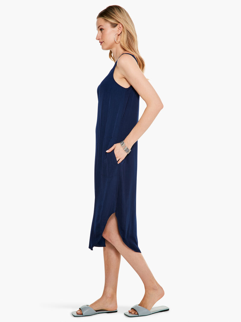 Woman Wears Soft Drape Dress image number 1