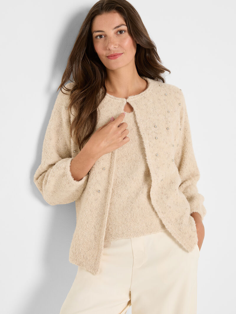 Cozy Lurex Nep Cardigan