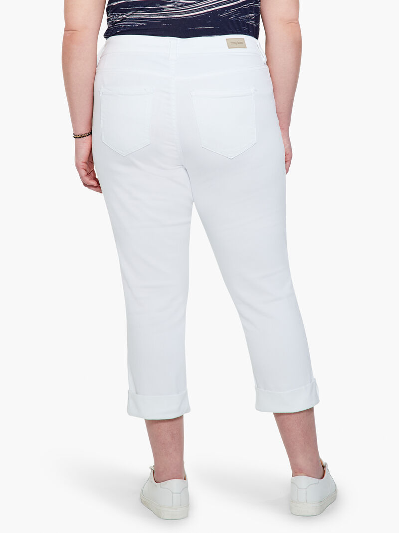 Woman Wears Liverpool Charlie Crop Wide Rolled Cuff image number 3