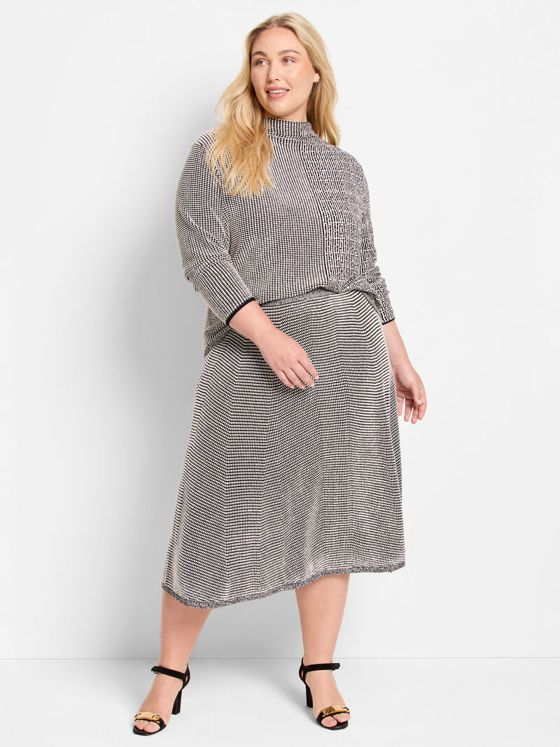 Woman Wears Pixel Knit Sweater image number 1