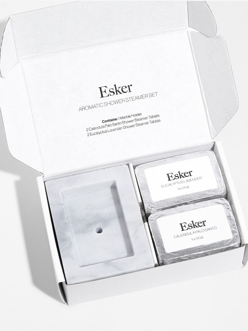 Woman Wears Esker - Aromatic Shower Steamer Set image number 1