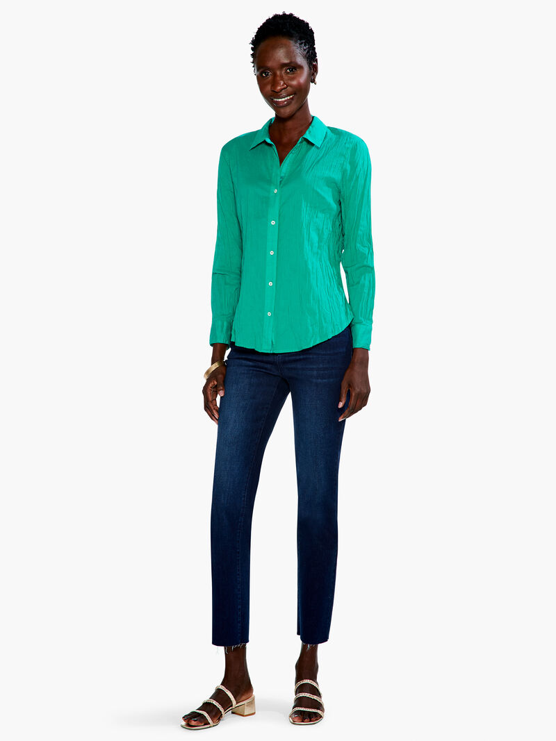 Woman Wears Crinkle Shirt image number 3