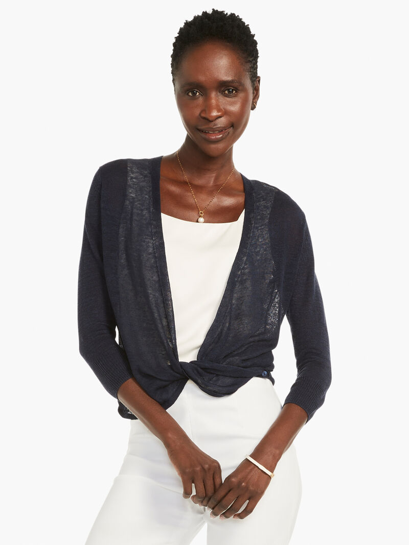 Woman Wears Lightweight 4-Way Cardigan image number 2