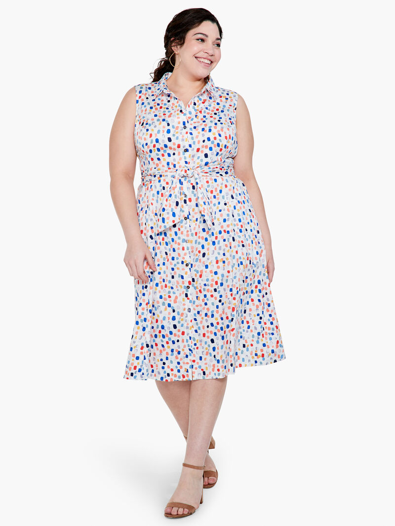 Woman Wears Seaglass Shirt Dress image number 3