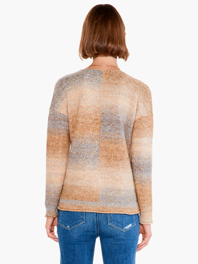 Woman Wears Sunset Mix Sweater image number 2