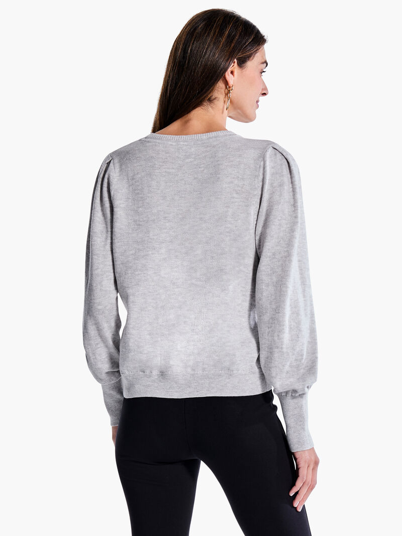 Woman Wears Femme Sleeve Sweater image number 2