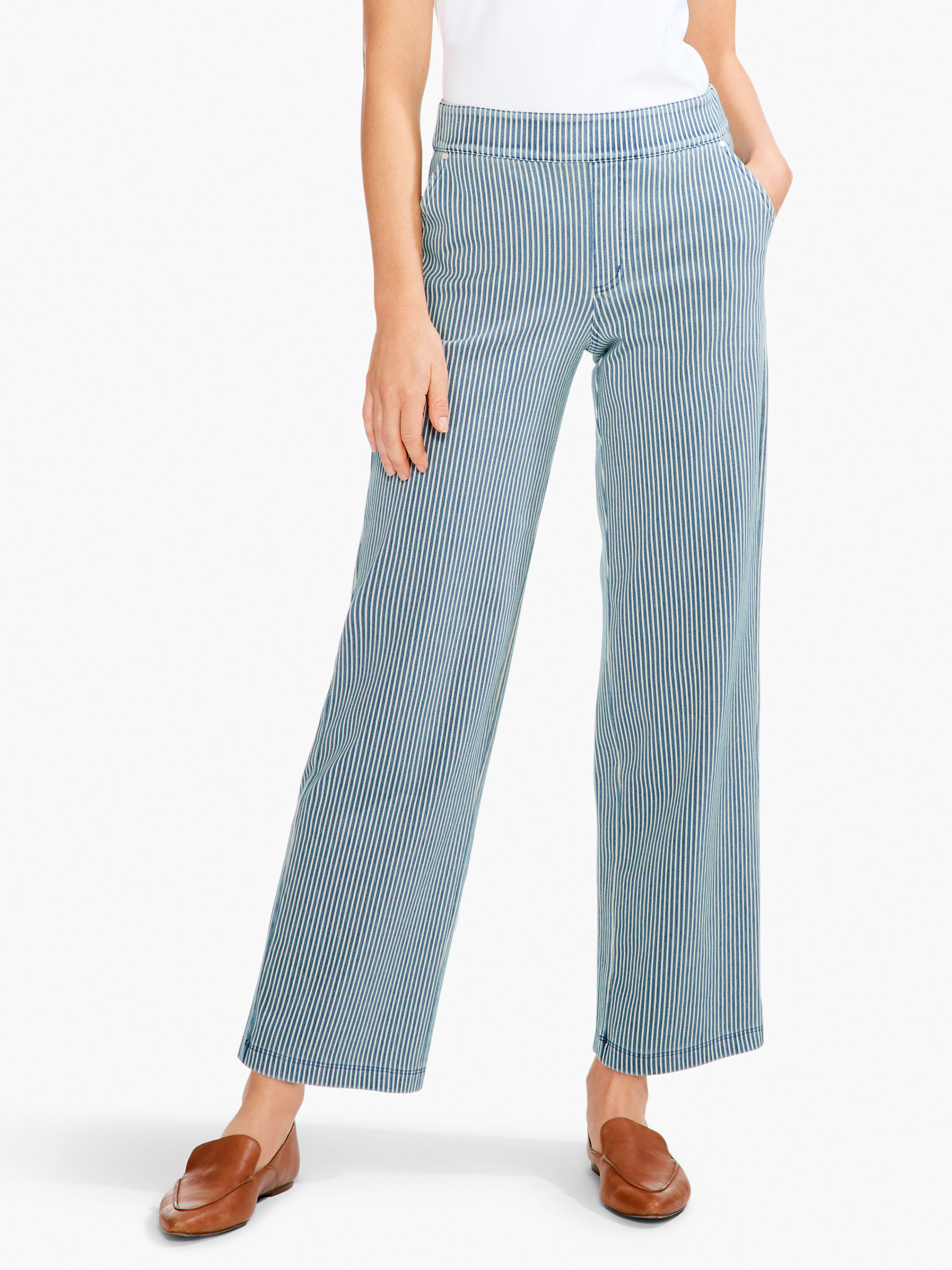 Railroad stripe top pants
