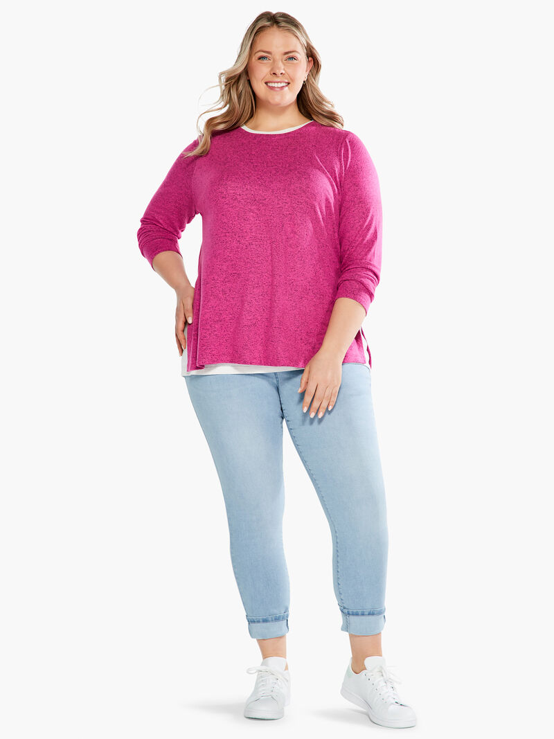 Woman Wears NZT Sweet Dreams Long Sleeve Double Layer Tee image number 3