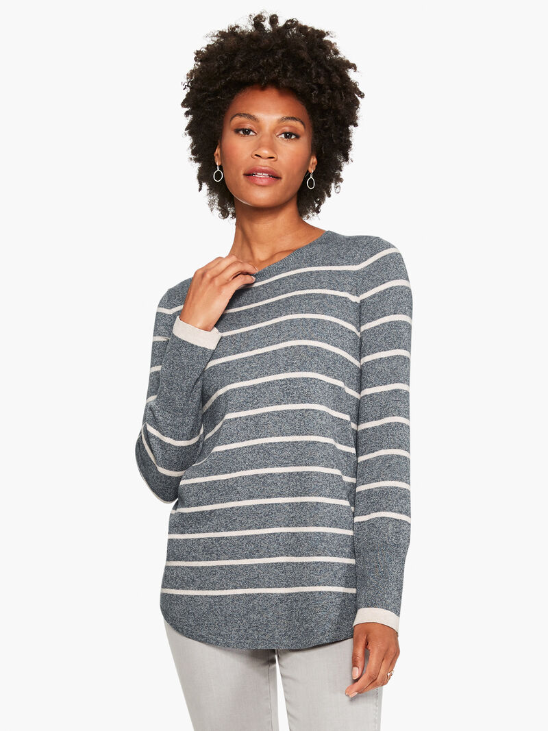 
                    Striped Vital Crewneck Sweater