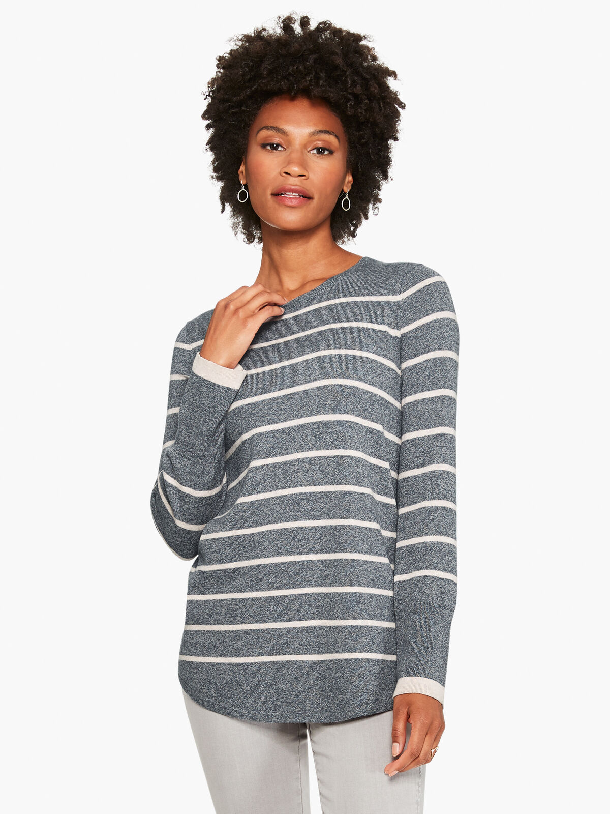 Striped Vital Crewneck Sweater