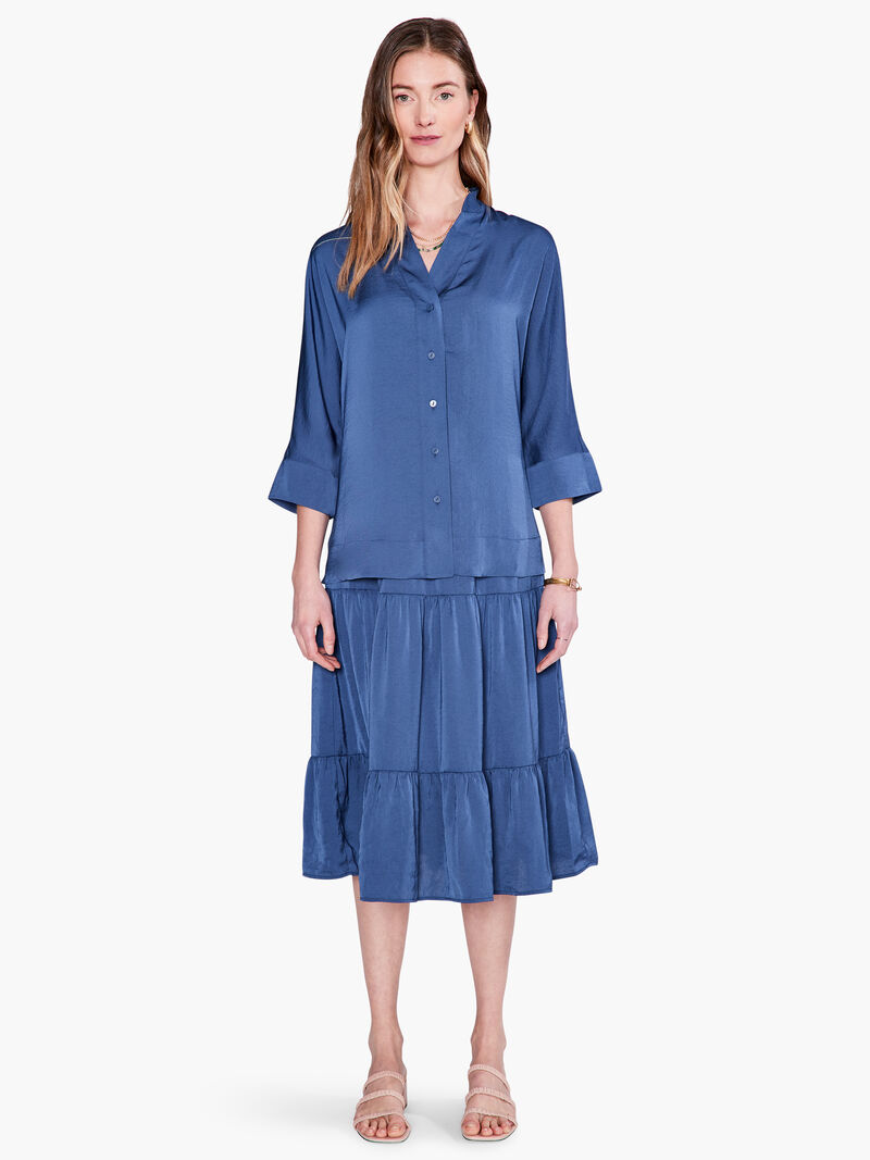 Woman Wears Soft Drape Town Shirt image number 3