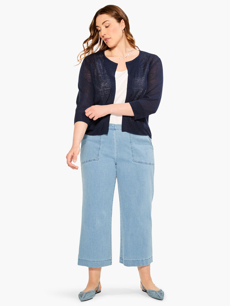 Woman Wears Easy Featherweight Cardigan image number 3