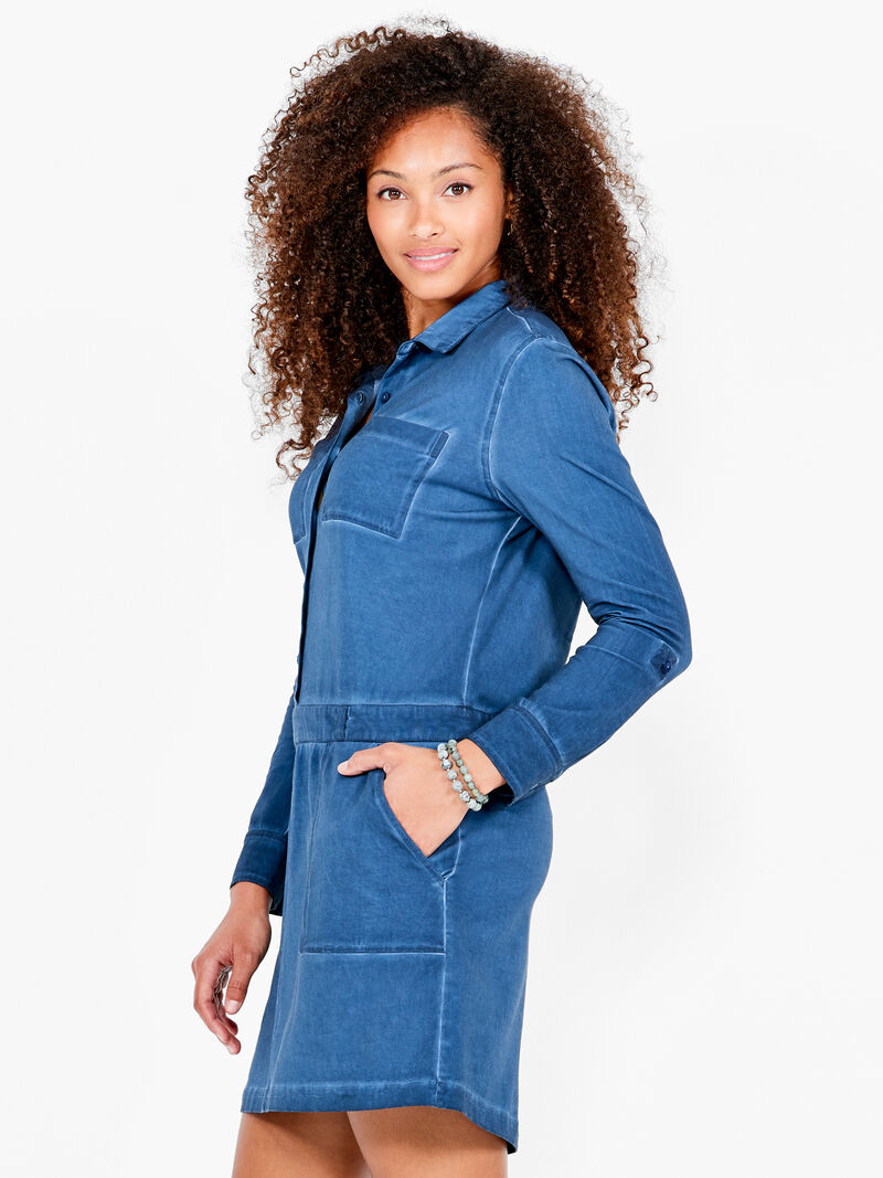 Woman Wears NZT Convertible Sleeve Pocket Dress image number 2