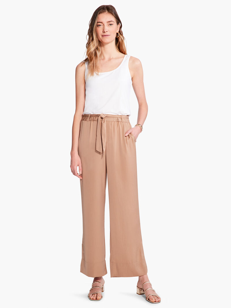 Woman Wears Soft Drape Wide-Leg Pant image number 3