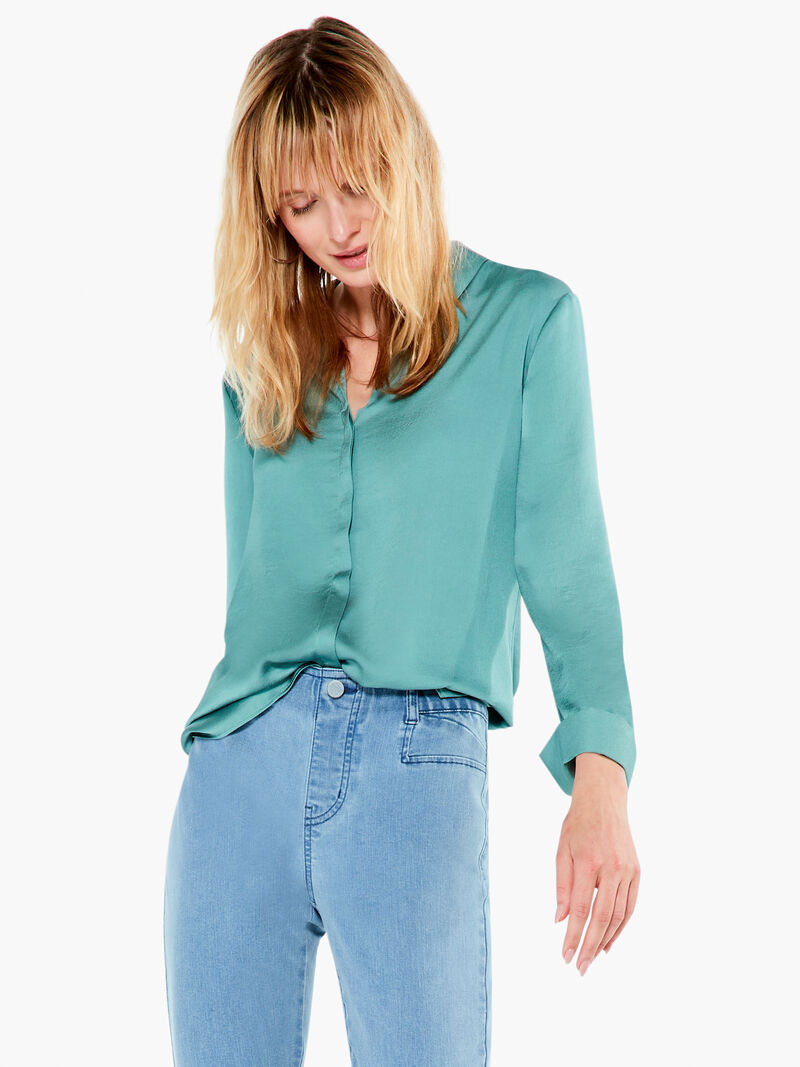 Woman Wears Satin Crepe Shirt image number 0